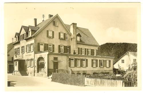 Datei:Lustnau bei Tübingen, Gasthof und Metzgerei zur Krone um 1940.jpg
