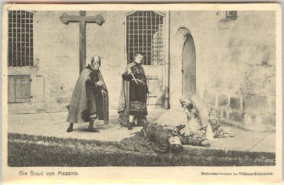 Datei:Die Braut von Messina - Freilichtaufnahme im Tübinger Schlosshof.jpg