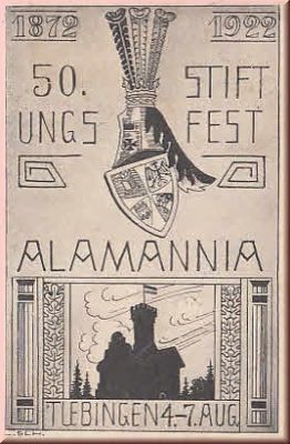 Datei:Alamannia 50. Stiftungsfest 4.-7. August 1922.jpg
