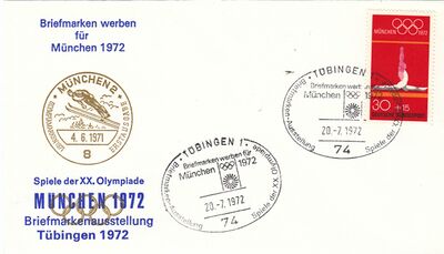 Briefmarken werben für München 1972, Briefmarkenausstellung Tübingen 1972.JPG