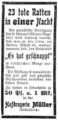 Anzeige der Hofdrogerie Müller aus dem Jahr 1906