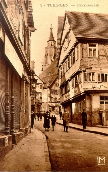 Datei:Neckargasse auf einer französischen Postkarte von 1946 (Stadtarchiv Tübingen).jpg
