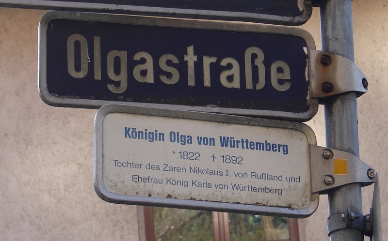 Datei:Olgastraße Strassenschild.JPG