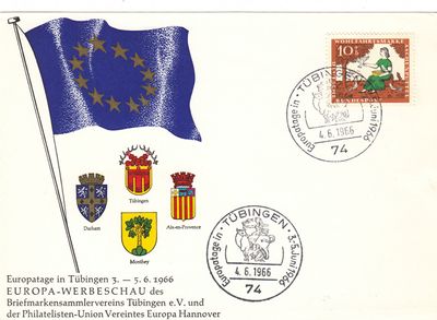 Europatage in Tübingen 1966, Europa-Werbeschau des Briefmarkensammlervereins Tübingen e.V..JPG