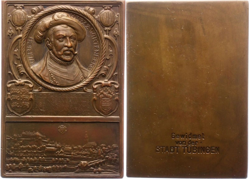 Datei:400-Jahrfeier des Tübinger Vertrages, Bronzeplakette, 1914.jpg
