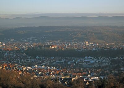 Blick vom Steinenbergturm zum Schloss und Altstadt 2.jpg