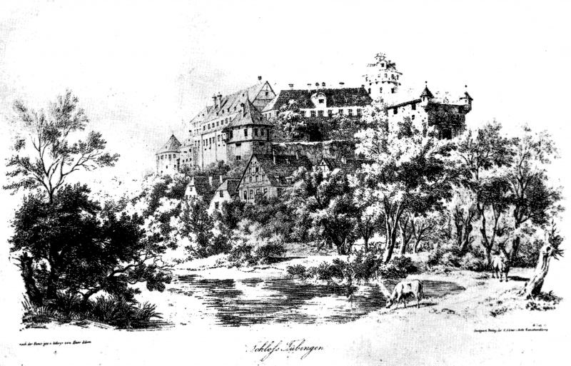 Datei:Das Tübinger Schloss - Heinrich Adam 1840.jpg