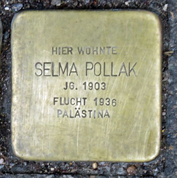 Datei:Keplerstraße 5, Stolperstein Selma Pollak.jpg