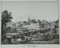 Alte Neckarbrücke auf einer Lithographie von Droese, 1831. Aus einem Ansichtenwerk für die Jugend aus dem 19. Jahrhundert