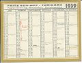 Kalender von Fritz Schimpf, Juli bis Dezember 1939