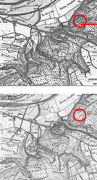 Datei:Topo Karte 1901 +1911 Ausschnitt markiert.png