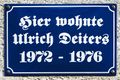 Gedenktafel für Ulrich Deiters, Keplerstraße 16