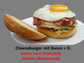 Cheeseburger mit Bacon + Ei