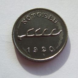 2 Pfennig Notgeld von 1920 Hirschgeweihstange.jpg