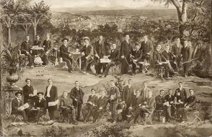 Datei:Tübinger Studenten im 3. Kurs 1905 Foto von Wilhelm Boppel.jpg