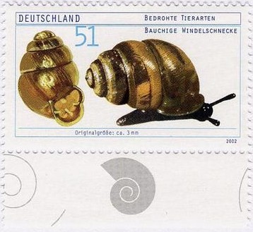 Datei:Briefmarke mit Schnecke aus dem Goldersbachtal.jpg