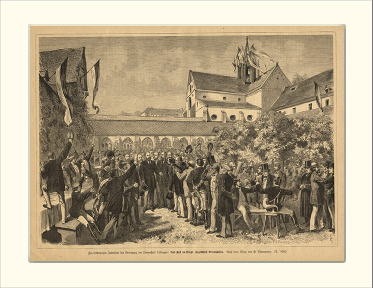 Datei:Das Unijubiläum von 1877 in Bebenhausen.jpg