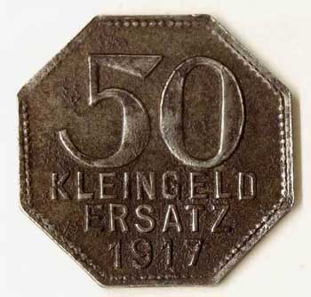 Datei:Notgeld Münze Stadt Tübingen 1917 50 Pfennig.jpg