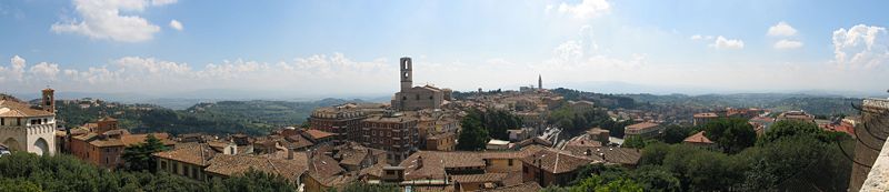 Panorama-Blick über die Dächer Perugias, Quelle:Christian Auer, Wikipedia