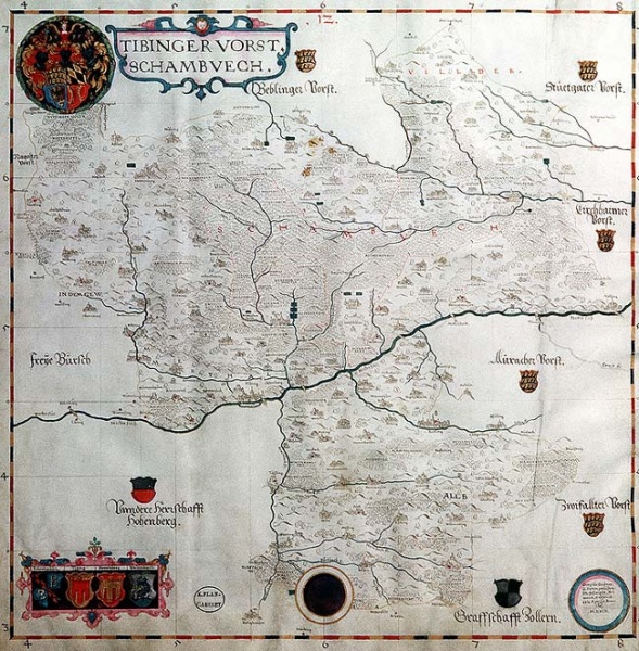 Datei:Tübinger Forst, Schönbuch von Georg Gadner, gezeichnet ca. 1592.jpg