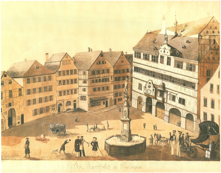 Datei:Der Marktplatz in Tübingen - Oktober 1826.jpg