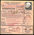 Auslandspostanweisung aus Tübingen von 1955