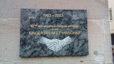 Gedenktafel Partnerschaft Kingersheim-Hirschau 2003.jpg