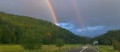 Doppelter Regenbogen über dem Goldersbachtal