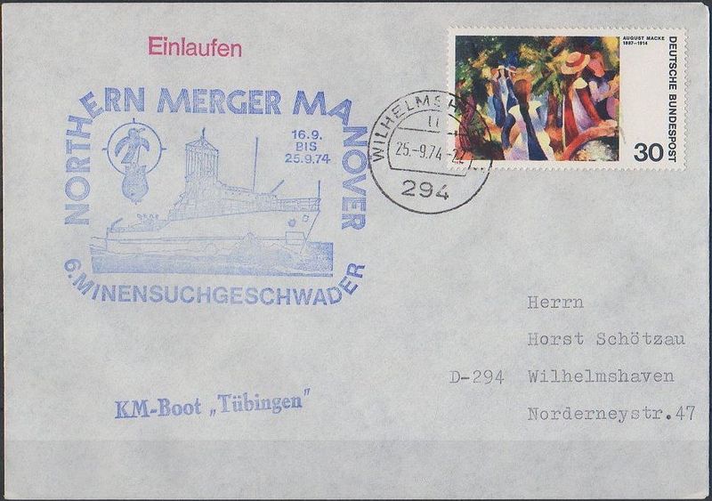 Datei:Schiffsstempel KM-Boot Tübingen 1974.JPG