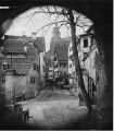 Historisches Foto der Neckargasse von Osten mit der alten Walkmühle (19. Jhdt.)