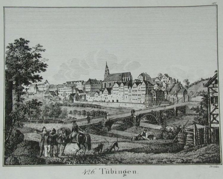 Datei:Alte Neckarbrücke auf Lithographie von 1831.jpg