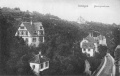 Blick von der Biesingerstraße (Anfang 20. Jh.), Sachsenhaus im Hintergrund rechts auf der Höhe.
