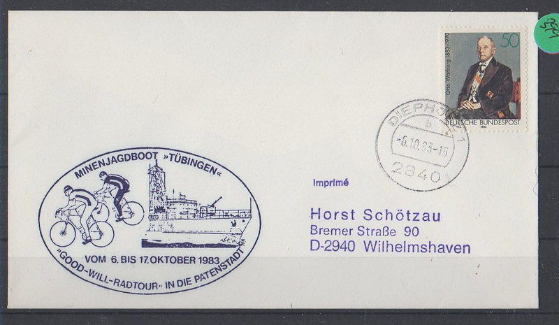 Datei:Minenjagdboot Tübingen, 'Good-Will-Radtour' in die Patenstadt vom 6. bis 17. Oktober 1983.JPG